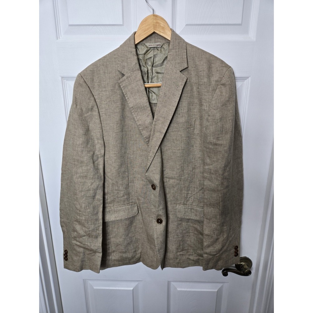 BANANA REPUBLIC Brown Linen Sport Coat Blazer Jacket Mens 425 Vintage Heritage